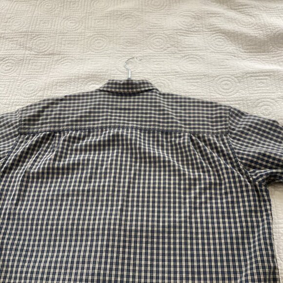 L.L. Bean Mens XL-Reg Blue & White Plaid Button-Down Shirt 100% Cotton - Picture 11 of 11